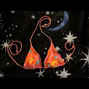 Aerie Print Tie String Bikini Top